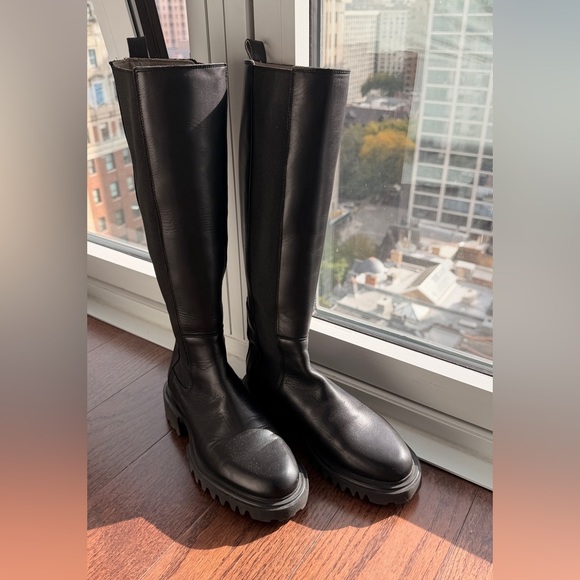 All Saints Shoes - AllSaints New Leather Knee High Boots